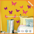 China wholesale reusable glossy 3d cheap glitter face butterfly pvc wall sticker